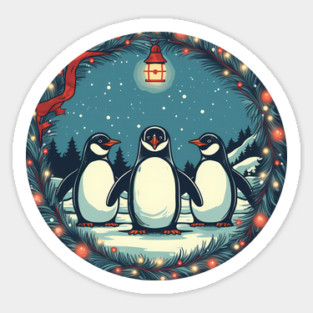 Penguin in Ornament, Love Penguins Magnet