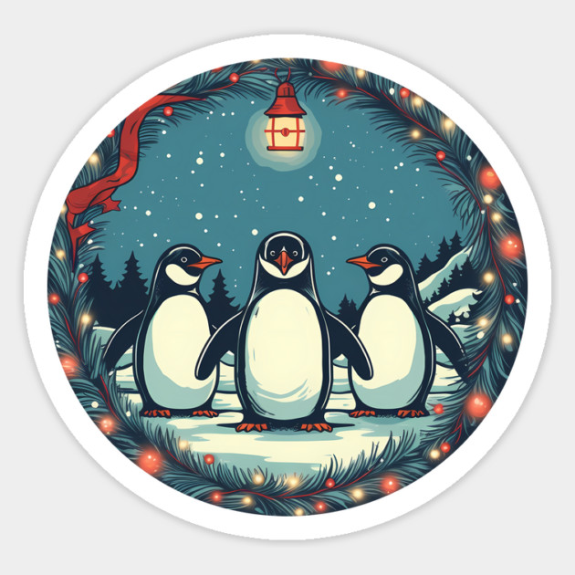 Penguin in Ornament, Love Penguins Magnet by logiamerch