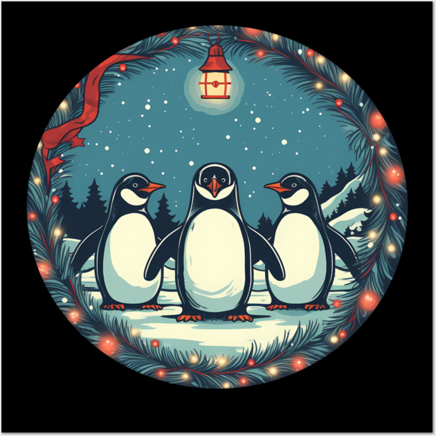 Penguin in Ornament, Love Penguins Wall Art by logiamerch