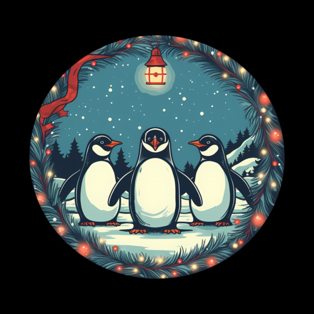 Penguin in Ornament, Love Penguins by logiamerch
