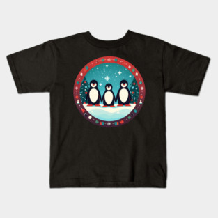 Penguin in Ornament, Love Penguins Kids T-Shirt
