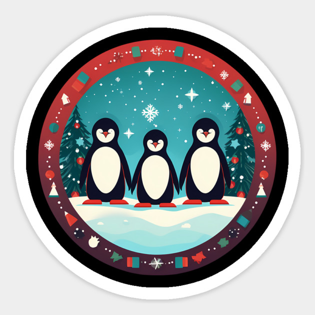 Penguin in Ornament, Love Penguins Sticker by logiamerch