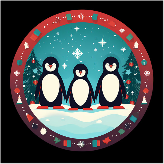 Penguin in Ornament, Love Penguins Wall Art by logiamerch