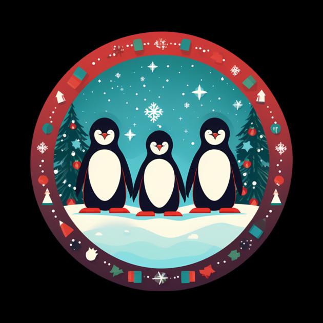 Penguin in Ornament, Love Penguins by logiamerch