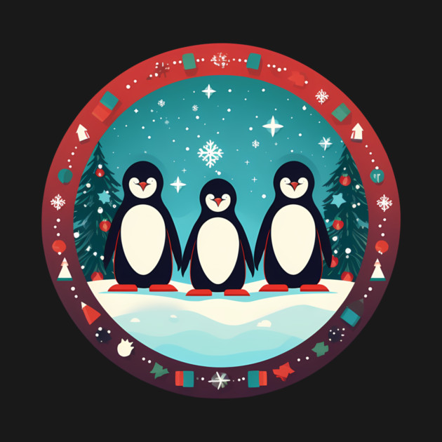 Penguin in Ornament, Love Penguins by logiamerch