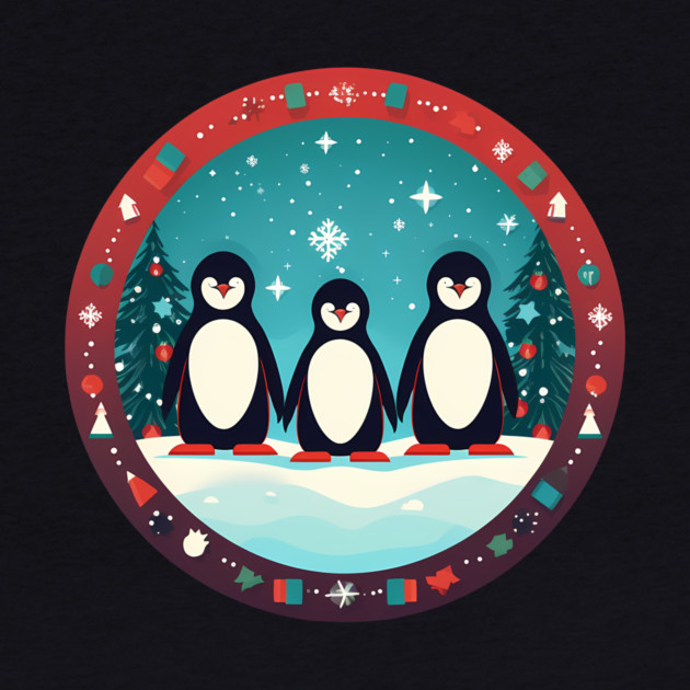 Penguin in Ornament, Love Penguins by logiamerch