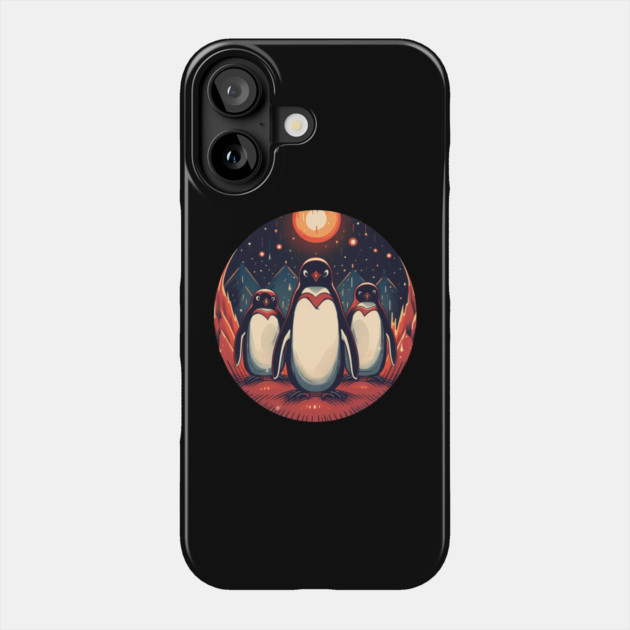 Penguin in Ornament, Love Penguins Phone Case by logiamerch