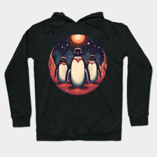Penguin in Ornament, Love Penguins Hoodie