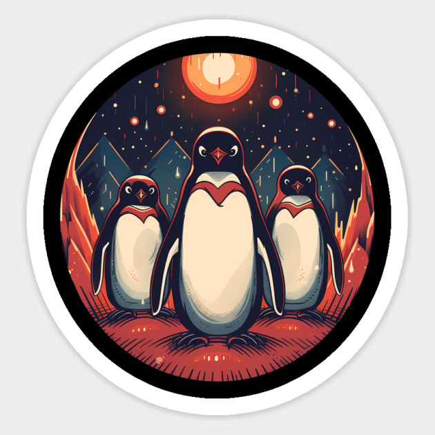 Penguin in Ornament, Love Penguins Sticker by logiamerch