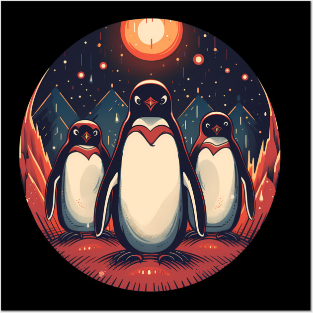 Penguin in Ornament, Love Penguins Wall Art by logiamerch