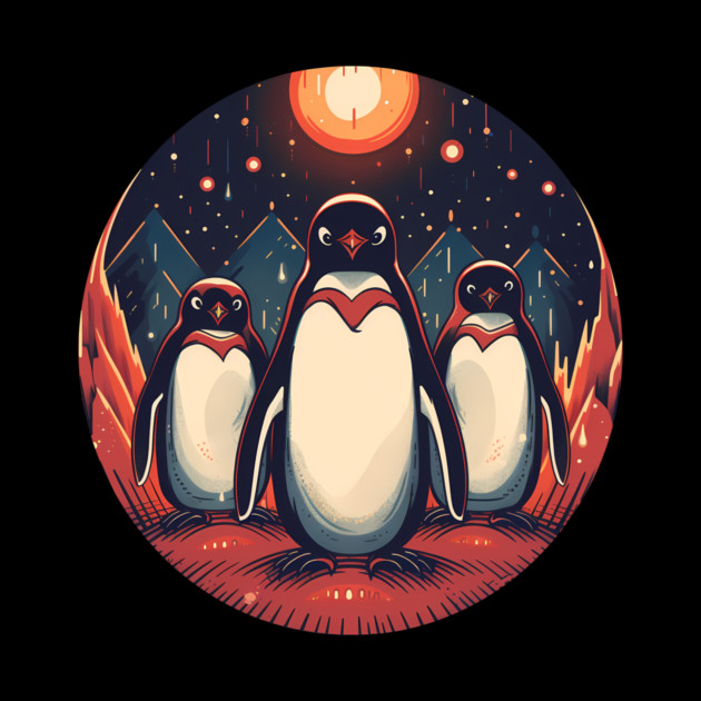 Penguin in Ornament, Love Penguins by logiamerch