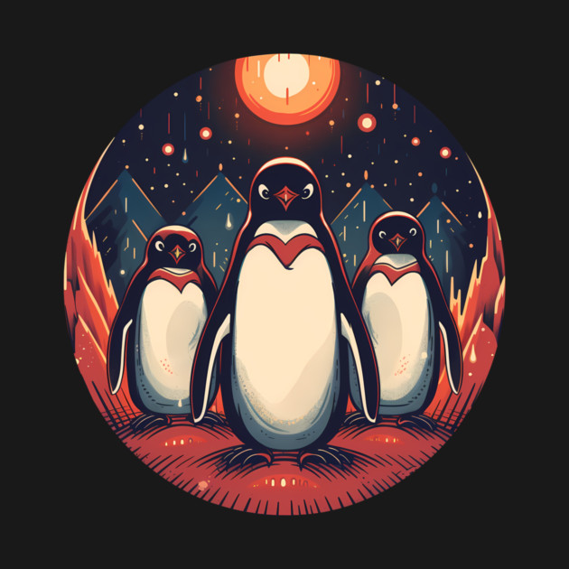 Penguin in Ornament, Love Penguins by logiamerch