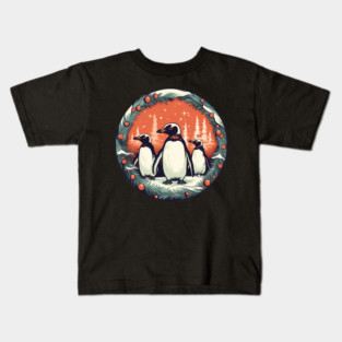 Penguin in Ornament, Love Penguins Kids T-Shirt