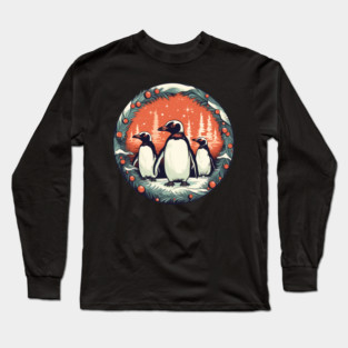 Penguin in Ornament, Love Penguins Long Sleeve T-Shirt