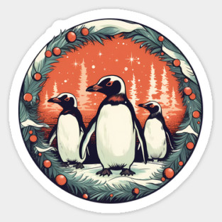 Penguin in Ornament, Love Penguins Magnet