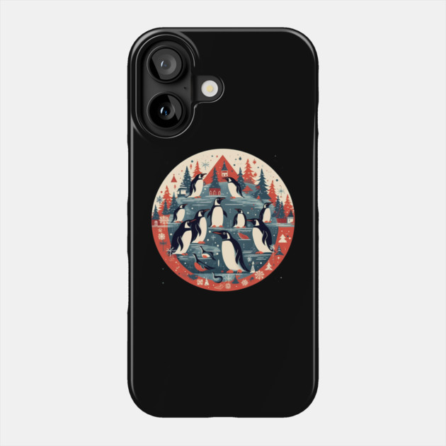 Penguin in Ornament, Love Penguins Phone Case by logiamerch