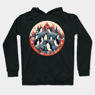 Penguin in Ornament, Love Penguins Hoodie