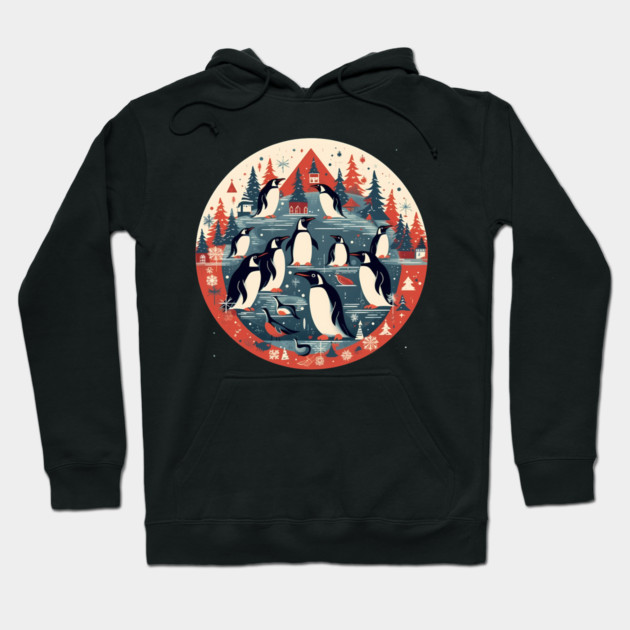 Penguin in Ornament, Love Penguins Hoodie by logiamerch