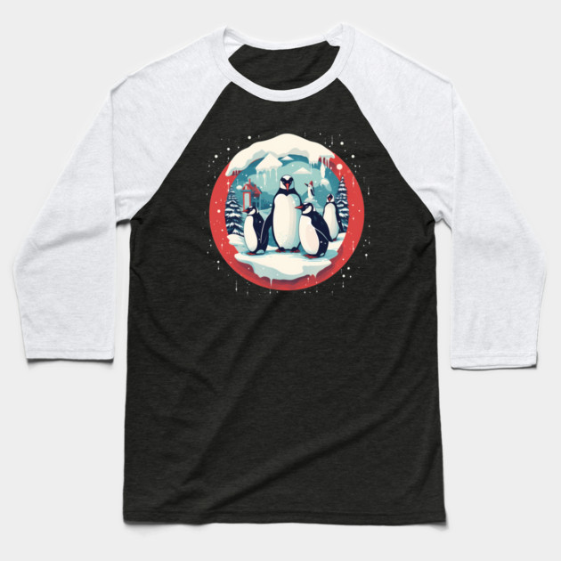 Penguin in Ornament, Love Penguins Baseball T-Shirt by logiamerch