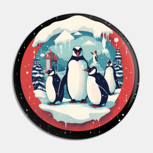 Penguin in Ornament, Love Penguins Pin