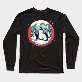 Penguin in Ornament, Love Penguins Long Sleeve T-Shirt