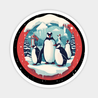 Penguin in Ornament, Love Penguins Magnet