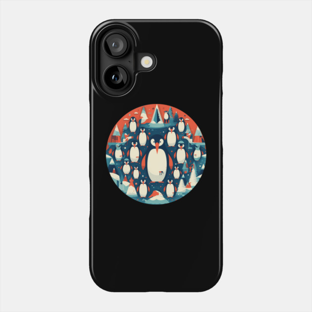 Penguin in Ornament, Love Penguins Phone Case by logiamerch