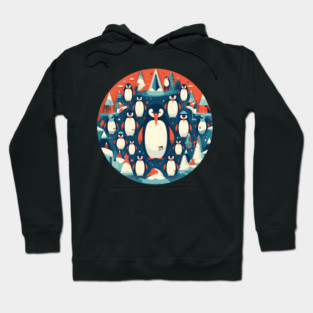 Penguin in Ornament, Love Penguins Hoodie