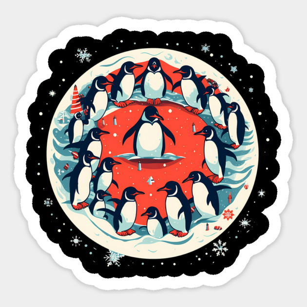 Penguin in Ornament, Love Penguins Sticker by logiamerch