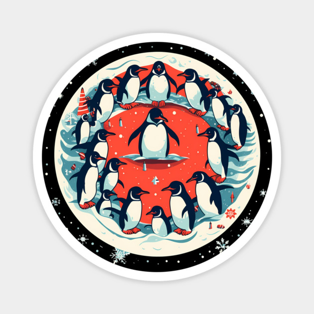 Penguin in Ornament, Love Penguins Magnet by logiamerch