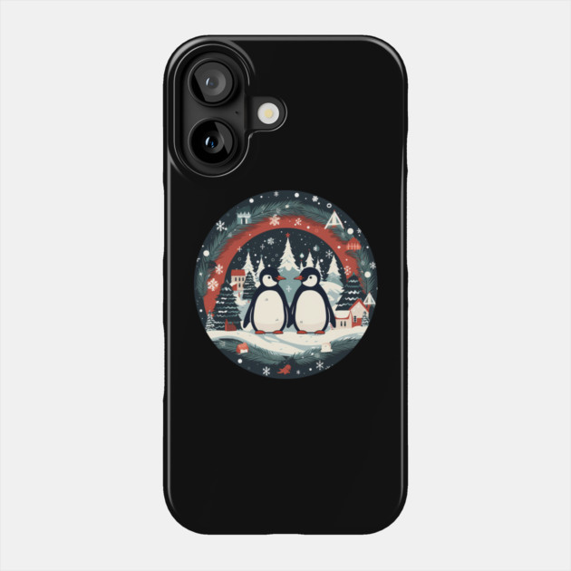 Penguin in Ornament, Love Penguins Phone Case by logiamerch