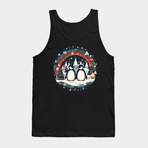 Penguin in Ornament, Love Penguins Tank Top by logiamerch