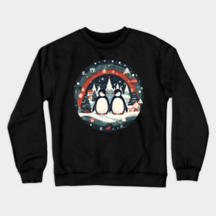 Penguin in Ornament, Love Penguins Crewneck Sweatshirt