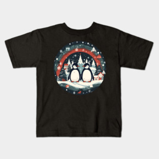 Penguin in Ornament, Love Penguins Kids T-Shirt