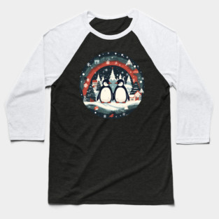 Penguin in Ornament, Love Penguins Baseball T-Shirt