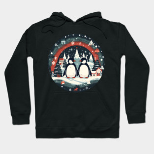Penguin in Ornament, Love Penguins Hoodie