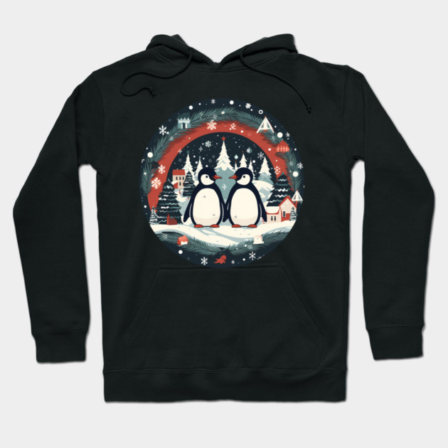 Penguin in Ornament, Love Penguins Hoodie by logiamerch