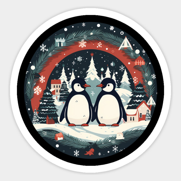 Penguin in Ornament, Love Penguins Sticker by logiamerch