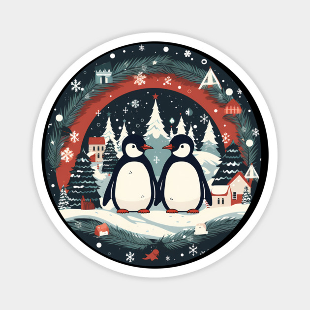 Penguin in Ornament, Love Penguins Magnet by logiamerch