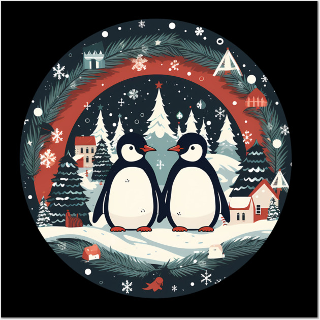Penguin in Ornament, Love Penguins Wall Art by logiamerch
