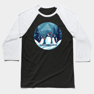 Penguin in Ornament, Love Penguins Baseball T-Shirt