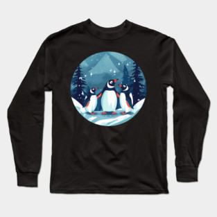 Penguin in Ornament, Love Penguins Long Sleeve T-Shirt