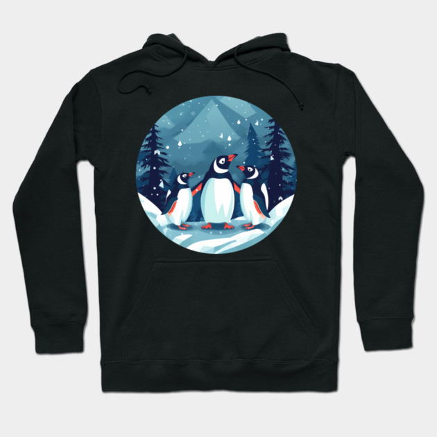 Penguin in Ornament, Love Penguins Hoodie by logiamerch
