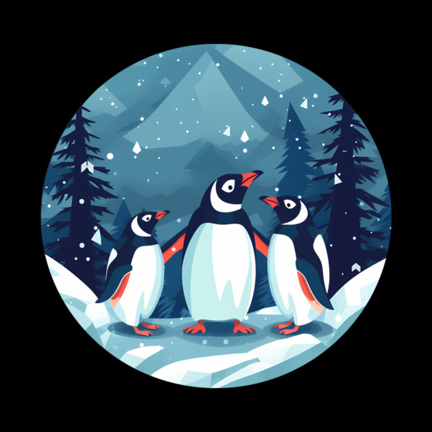 Penguin in Ornament, Love Penguins by logiamerch