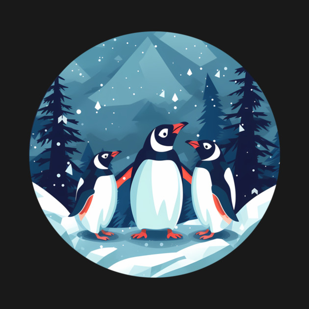 Penguin in Ornament, Love Penguins by logiamerch