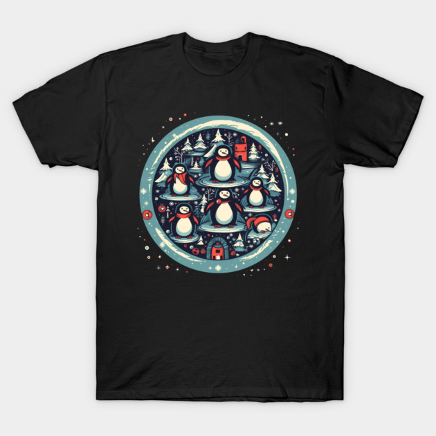 Penguin in Ornament, Love Penguins T-Shirt by logiamerch