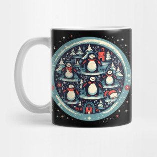 Penguin in Ornament, Love Penguins Mug