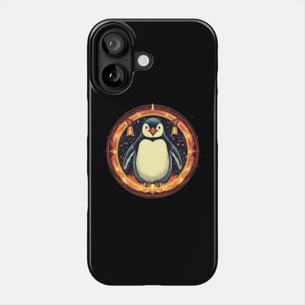 Penguin in Ornament, Love Penguins Phone Case by logiamerch