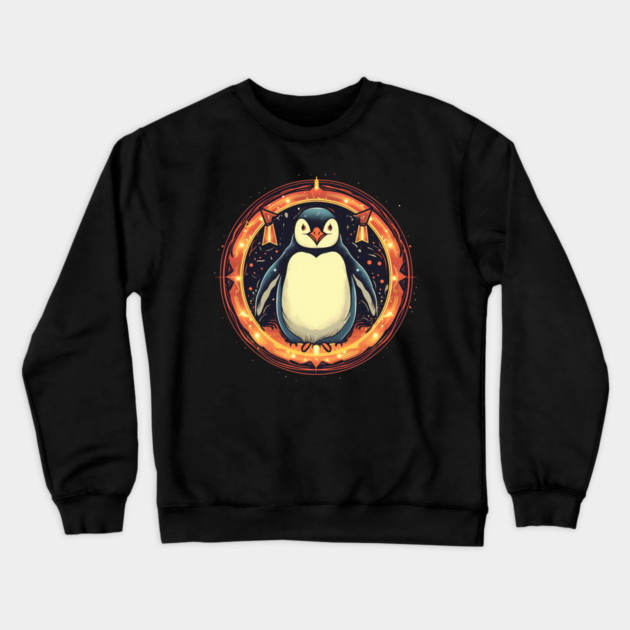 Penguin in Ornament, Love Penguins Crewneck Sweatshirt by logiamerch
