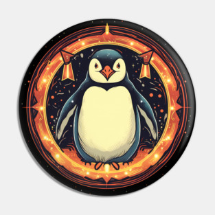 Penguin in Ornament, Love Penguins Pin